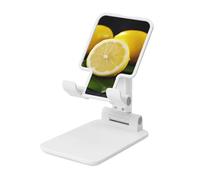 NBSKSDLK Yellow Lemon Cell Phone Stand for Desk - Fully Adjustable Mobile Phone Holder Cradle Dock Folding Desktop Mobile Phone Kickstand Universal Tablet Stand for iPad Stand Holder