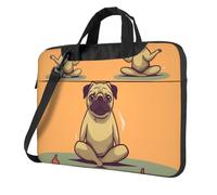 NBSKSDLK Yoga pug Laptop Bag 13 inch, Computer Briefcase Gifts for Men Women, 360 Protective Laptop Shoulder Bag