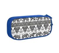 NBSNGSLS Bohemian Elephant Pattern Print Pencil Case Stylish Print Pencil Case - Organize Your Stationery with Elegance