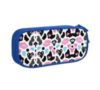 NBSNGSLS Cow Hide with Hearts Moo Love Print Pencil Case Stylish Print Pencil Case - Organize Your Stationery with Elegance