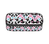 NBSNGSLS Cow Hide with Hearts Moo Love Print Pencil Case Stylish Print Pencil Case - Organize Your Stationery with Elegance