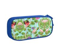 NBSNGSLS Flamingo Love Flowers Print Pencil Case Stylish Print Pencil Case - Organize Your Stationery with Elegance