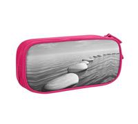 NBSNGSLS Grey Zen Stones Picture Print Pencil Case Stylish Print Pencil Case - Organize Your Stationery with Elegance