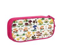 NBSNGSLS Japanese Painting Mushroom Print Pencil Case Stylish Print Pencil Case - Organize Your Stationery with Elegance