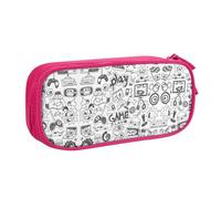 NBSNGSLS Monochrome Sketch Style Gaming Print Pencil Case Stylish Print Pencil Case - Organize Your Stationery with Elegance