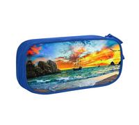 NBSNGSLS Pirate Ship in The Sunset Print Pencil Case Stylish Print Pencil Case - Organize Your Stationery with Elegance