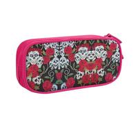 NBSNGSLS Rose Skull Eyes Print Pencil Case Stylish Print Pencil Case - Organize Your Stationery with Elegance