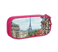 NBSNGSLS Street in Paris Town Print Pencil Case Stylish Print Pencil Case - Organize Your Stationery with Elegance