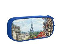 NBSNGSLS Street in Paris Town Print Pencil Case Stylish Print Pencil Case - Organize Your Stationery with Elegance