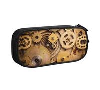 NBSNGSLS The Clocks Theme Gears Print Pencil Case Stylish Print Pencil Case - Organize Your Stationery with Elegance
