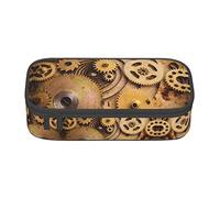 NBSNGSLS The Clocks Theme Gears Print Pencil Case Stylish Print Pencil Case - Organize Your Stationery with Elegance