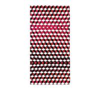 Nbtghga 3d Red Checkered Print Home Decorative Hand Towels Multipurpose For Bathroom, Hotel, Gym And Spa