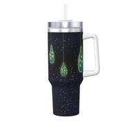 Nbtghga 40oz Beautiful Bottle of Under The Night Sky Print Ice Bully with Handle and Straw Stainless Steel Vacuum Insulated Cup Straw Lid