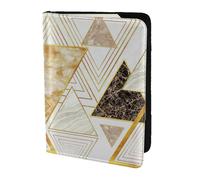 Nbtghga Abstract Geometric Patternprint Leather Travel Passport Wallet Blocking Passport Cover Travel Documents Organizer