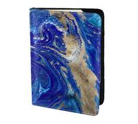 Nbtghga Abstract Marble Stoneprint Leather Travel Passport Wallet Blocking Passport Cover Travel Documents Organizer