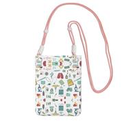 Nbtghga Abstraction Biology Chemistry4 Print Carry A Mobile Phone Bag Diagonally, Multi-Functional Small Purse For Coins And Cellphone