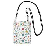 Nbtghga Abstraction Biology Chemistry4 Print Carry A Mobile Phone Bag Diagonally, Multi-Functional Small Purse For Coins And Cellphone