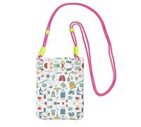 Nbtghga Abstraction Biology Chemistry4 Print Carry A Mobile Phone Bag Diagonally, Multi-Functional Small Purse For Coins And Cellphone