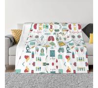 Nbtghga Abstraction Biology Chemistry4 Print Flannel Throw Blanket,Cozy Print Design For Sofa Couch Bed Ultimate Comfort And Warmth