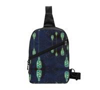 Nbtghga Beautiful Bottle Of Under The Night Sky Print Chest Pack Crossbody Chest Package, Diagonally Worn Daypack For Hiking & Daily Commute