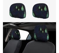 Nbtghga Beautiful Bottle Of Under The Night Sky Print Headrest Covers For Cars Cartoon Elastic Pillowcase,Suitable For Decorating The Backrest Of Cars