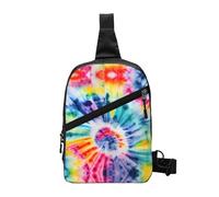 Nbtghga Beautiful World Rainbow Tribe Print Chest Pack Crossbody Chest Package, Diagonally Worn Daypack For Hiking & Daily Commute