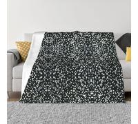 Nbtghga Black And White Leopard Print Flannel Throw Blanket,Cozy Print Design For Sofa Couch Bed Ultimate Comfort And Warmth