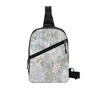 Nbtghga Blue Grace Flora Print Chest Pack Crossbody Chest Package, Diagonally Worn Daypack For Hiking & Daily Commute