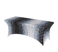 Nbtghga Blue Hexagons And Diamonds Print Rectangular Tablecloth,Stylish Rectangular Table Cover Clean Tablecloth Easy Installation