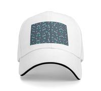 Nbtghga Bones and Dog Claws Print Baseball Cap Golf Dad Hat Adjustable Original Classic Cap Casquette,Outdoor Sports Casual Wear White