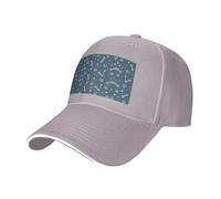 Nbtghga Bones and Dog Claws Print Baseball Cap Golf Dad Hat Adjustable Original Classic Cap Casquette,Outdoor Sports Casual Wear Gray