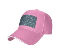 Nbtghga Bones and Dog Claws Print Baseball Cap Golf Dad Hat Adjustable Original Classic Cap Casquette,Outdoor Sports Casual Wear Pink