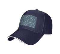 Nbtghga Bones and Dog Claws Print Baseball Cap Golf Dad Hat Adjustable Original Classic Cap Casquette,Outdoor Sports Casual Wear Navy Blue
