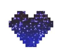 Nbtghga Bright Stars Print Building Brick Puzzles, Family Keepsake Romantic Home Decor Anniversary Birthday Gifts