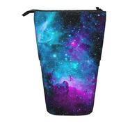 Nbtghga Cool Star River Print Pencil Telescopic Classic Arts Stand Up Pencil Case Organizer Pencil Holder Makeup Bag Gift