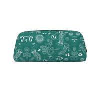 Nbtghga Dolphins Flowers Sea Starfish Coral Seashell Print Pencil Pouch, Pen Bag with Practical Zip, Stationery Pouch for School Office