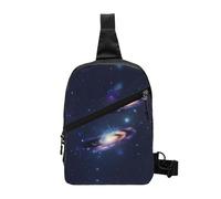 Nbtghga Galaxy In The Universe Print Chest Pack Crossbody Chest Package, Diagonally Worn Daypack For Hiking & Daily Commute