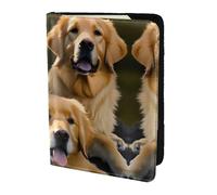 Nbtghga Golden Retrieversprint Leather Travel Passport Wallet Blocking Passport Cover Travel Documents Organizer