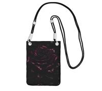 Nbtghga Gothic Rose Print Carry A Mobile Phone Bag Diagonally, Multi-Functional Small Purse For Coins And Cellphone
