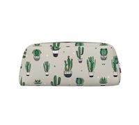 Nbtghga Green Cactus. Print Pencil Pouch, Pen Bag with Practical Zip, Stationery Pouch for School Office