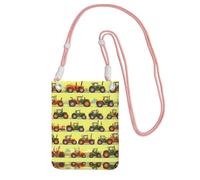 Nbtghga Green Fields Farming Machine Print Carry A Mobile Phone Bag Diagonally, Multi-Functional Small Purse For Coins And Cellphone