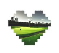 Nbtghga Green Golf Course Print Building Brick Puzzles, Family Keepsake Romantic Home Decor Anniversary Birthday Gifts
