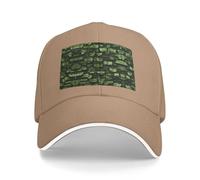 Nbtghga Green Military Camo Print Baseball Cap Golf Dad Hat Adjustable Original Classic Cap Casquette,Outdoor Sports Casual Wear