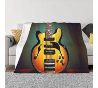 Nbtghga Guitar Bass Music Musical Instruments Print Flannel Throw Blanket,Cozy Print Design For Sofa Couch Bed Ultimate Comfort And Warmth