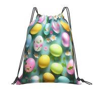 Nbtghga Happy Easter Holiday Print Drawstring Bags Gym Bag,Draw String Back Bag For Shopping Sport Yoga Travel,Beach