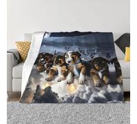 Nbtghga Husky Puppies Dogs Print Flannel Throw Blanket,Cozy Print Design For Sofa Couch Bed Ultimate Comfort And Warmth