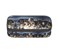 Nbtghga Husky Puppies Dogs Print Pencil Case Holder Stylish Slim with Zipper Cosmetic Makeup Pouch Bag for Girls Teens Adults