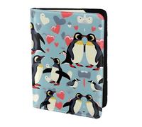 Nbtghga I Love Penguinsprint Leather Travel Passport Wallet Blocking Passport Cover Travel Documents Organizer