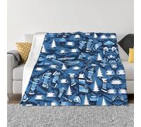 Nbtghga Ice Hockey Pattern Print Flannel Throw Blanket,Cozy Print Design For Sofa Couch Bed Ultimate Comfort And Warmth