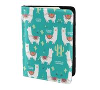 Nbtghga Indian Alpacaprint Leather Travel Passport Wallet Blocking Passport Cover Travel Documents Organizer